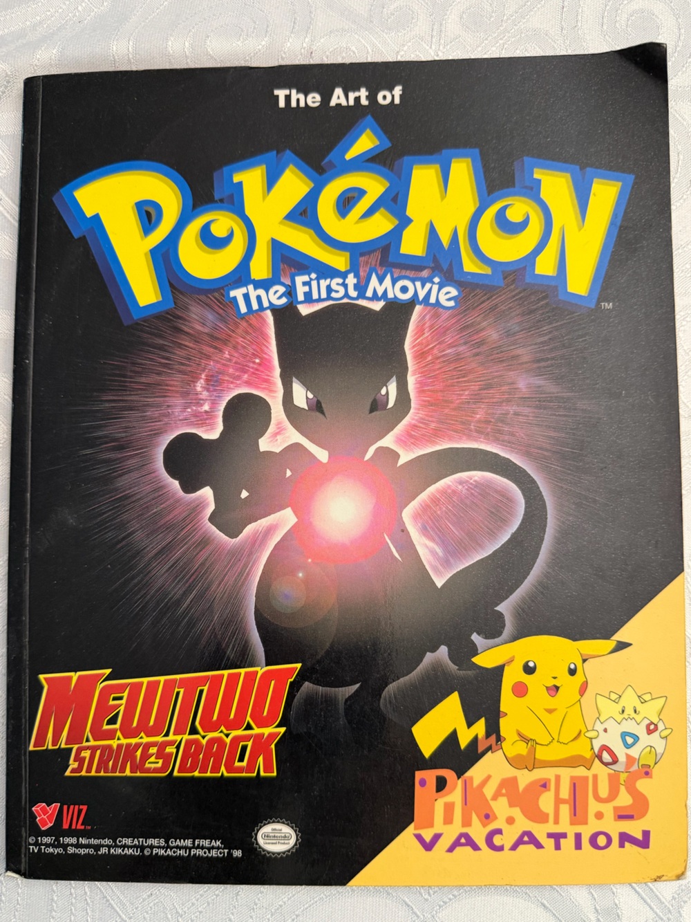 The Art of Pokemon The First Movie Book Cover Pikachu Mewtwo Strikes Back